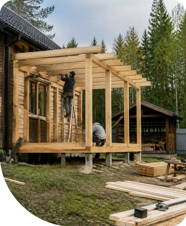 Строительство пристроек и построек на участке в Снежинске